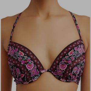 Time and Tru Women's Turkish Delight Push-up Bikini Swimsuit Top